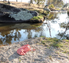 Red Striped Beach/Creek Bag