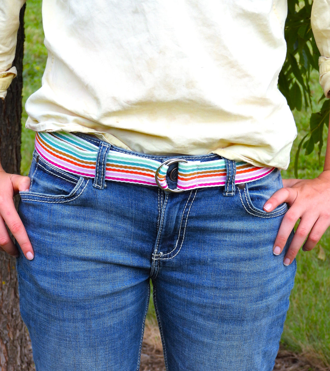 Colourful Striped Handmade Belt