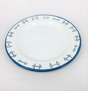 Enamel Plates - Set of 4 Horse Bit design