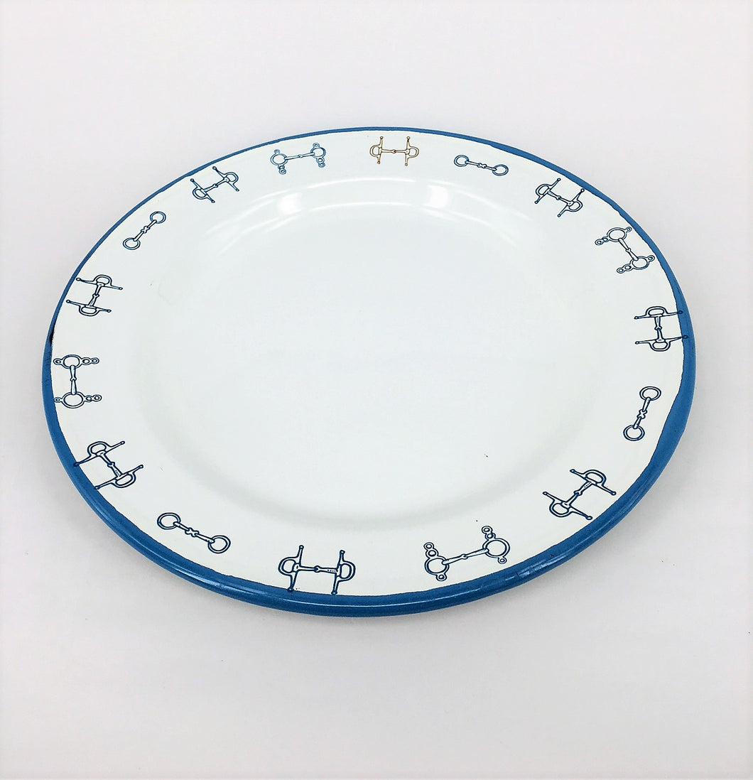 Enamel Plates - Set of 6 Horse Bit design